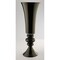 CC Home Furnishings Glossy Grooved Accent Trumpet Vase - 30" - Black